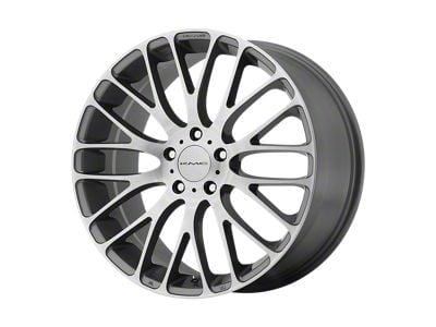 KMC Maze Pearl Gray with Brushed Face Wheel; 18x8 (97-06 Jeep Wrangler TJ)