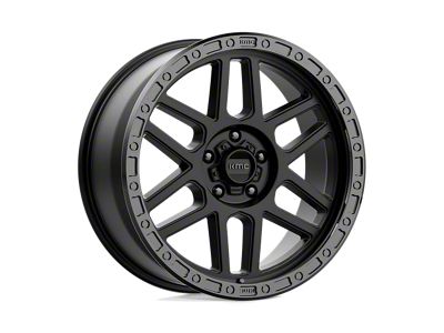 KMC Mesa Satin Black with Gloss Black Lip Wheel; 20x9; 18mm Offset (18-24 Jeep Wrangler JL)