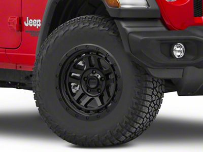 KMC Recon Satin Black Wheel; 17x8.5 (18-24 Jeep Wrangler JL)