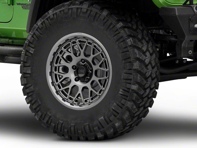 KMC Technic Anthracite Wheel; 17x8.5 (18-24 Jeep Wrangler JL)