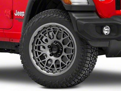 KMC Technic Anthracite Wheel; 20x9; 0mm Offset (18-24 Jeep Wrangler JL)