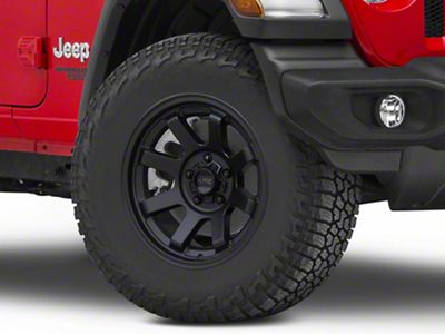 KMC Trail Satin Black Wheel; 17x9 (18-24 Jeep Wrangler JL)
