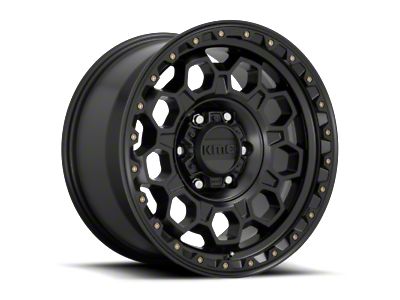 KMC Trek Satin Black Wheel; 17x9; -12mm Offset (18-24 Jeep Wrangler JL)