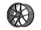 KMC Wishbone Satin Black Wheel; 18x8 (97-06 Jeep Wrangler TJ)