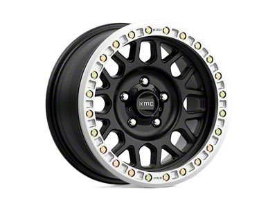 KMC Grenade Desert Beadlock Satin Black 6-Lug Wheel; 20x9; -12mm Offset (16-23 Tacoma)