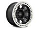 KMC Riot Beadlock Satin Black with Machined Ring 6-Lug Wheel; 17x9; -12mm Offset (16-23 Tacoma)