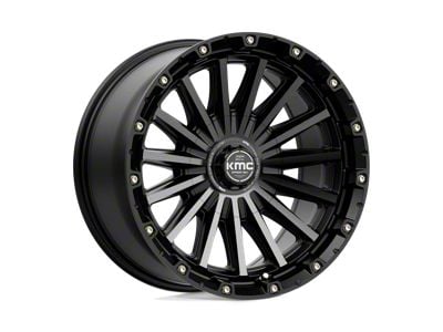 KMC Signal Satin Black with Gray Tint 6-Lug Wheel; 17x9; -12mm Offset (16-23 Tacoma)