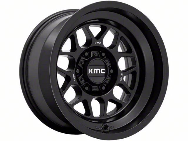 KMC Terra Satin Black 6-Lug Wheel; 17x8.5; 0mm Offset (16-23 Tacoma)