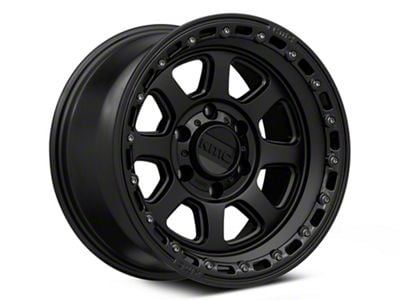 KMC Chase Satin Black with Gloss Black Lip 6-Lug Wheel; 20x9; 0mm Offset (16-24 Titan XD)