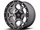 KMC Dirty Harry Satin Gray with Black Lip 6-Lug Wheel; 18x8.5; 0mm Offset (16-24 Titan XD)