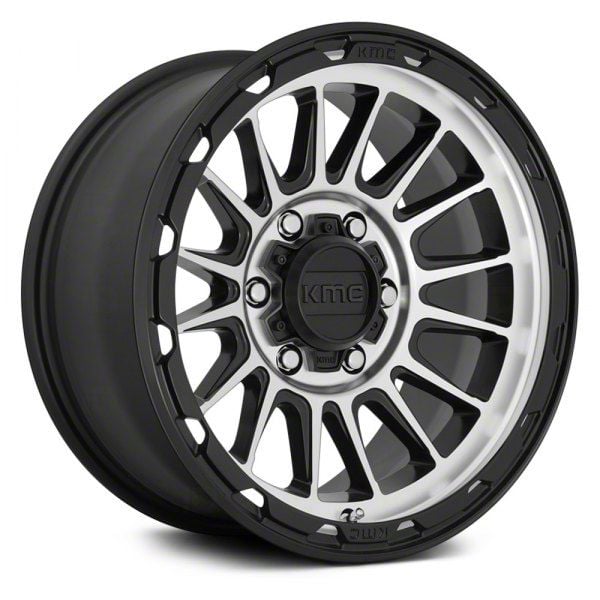 KMC Titan XD Impact Satin Black Machined 6 Lug Wheel 18x9 18mm Offset