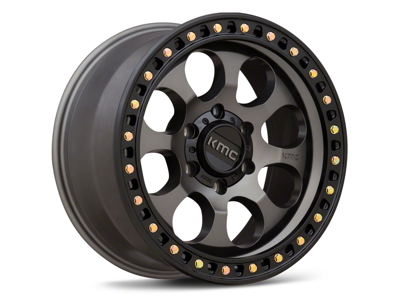 Kmc Titan Xd Riot Sbl Anthracite With Satin Black Lip Lug Wheel X Mm Offset