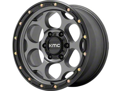 KMC Dirty Harry Satin Gray with Black Lip 6-Lug Wheel; 20x9; 0mm Offset (22-24 Tundra)