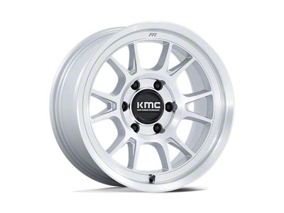 KMC Range Gloss Silver with Machined Face 5-Lug Wheel; 17x8.5; -10mm Offset (14-21 Tundra)