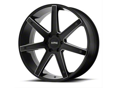 KMC Revert Satin Black Milled 6-Lug Wheel; 22x9.5; 15mm Offset (22-24 Tundra)