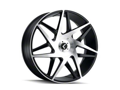 Kraze Phase Gloss Black Machined 6-Lug Wheel; 22x9.5; 30mm Offset (04-15 Titan)