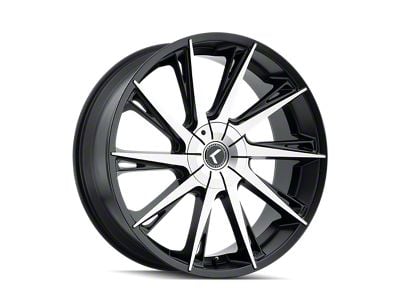 Kraze Swagg Gloss Black Machined 6-Lug Wheel; 26x10; 30mm Offset (04-15 Titan)