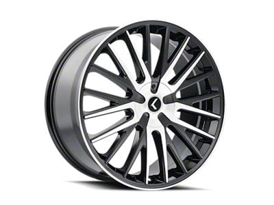 Kraze Double Down Gloss Black Machined 5-Lug Wheel; 17x8; 38mm Offset (05-15 Tacoma)