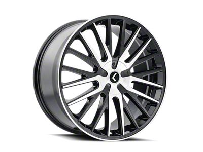 Kraze Double Down Gloss Black Machined 5-Lug Wheel; 18x8; 40mm Offset (05-15 Tacoma)