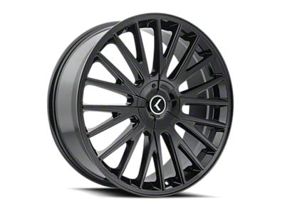 Kraze Double Down Gloss Black 5-Lug Wheel; 17x8; 38mm Offset (05-15 Tacoma)