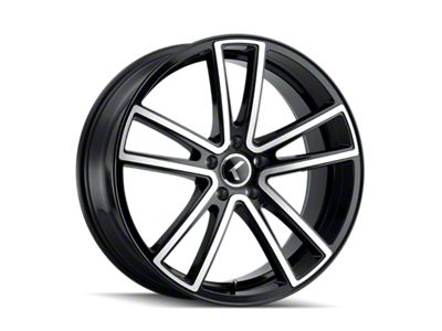 Kraze Lusso Gloss Black Machined 5-Lug Wheel; 22x8.5; 38mm Offset (05-15 Tacoma)