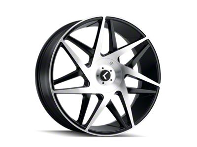 Kraze Phase Gloss Black Machined 5-Lug Wheel; 22x8.5; 38mm Offset (05-15 Tacoma)