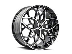 Kraze Ricochet Gloss Black Machined 5-Lug Wheel; 22x8.5; 38mm Offset (05-15 Tacoma)