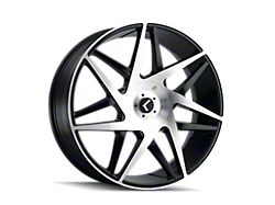 Kraze Phase Gloss Black Machined 6-Lug Wheel; 22x9.5; 30mm Offset (22-24 Bronco Raptor)