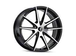 Kraze Turismo Gloss Black Machined Wheel; 17x8; 38mm Offset (84-01 Jeep Cherokee XJ)