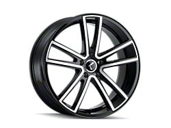 Kraze Lusso Gloss Black Machined Wheel; 18x8; 40mm Offset (97-06 Jeep Wrangler TJ)