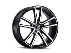 Kraze Lusso Gloss Black Machined 6-Lug Wheel; 22x9.5; 30mm Offset (16-24 Titan XD)