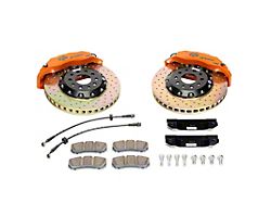 Ksport Procomp 8-Piston Front Big Brake Kit with 13-Inch Drilled Rotors; Orange Calipers (07-13 Jeep Wrangler JK)