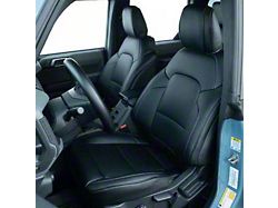 Kustom Interior Premium Artificial Leather Front and Rear Seat Covers; All Black (21-24 Bronco 4-Door w/o MOLLE Panel)