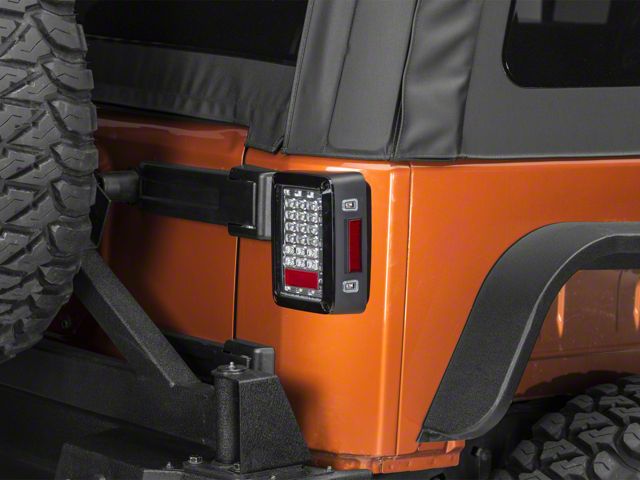 LED Tail Lights; Chrome Housing; Crystal Clear Lens (07-18 Jeep Wrangler JK)