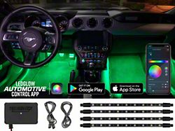 LEDGlow Bluetooth Million Color Pro Interior Lighting Kit; 6-Piece (Universal; Some Adaptation May Be Required)
