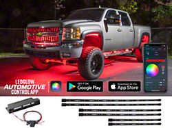 LEDGlow Bluetooth Million Color Truck Underbody Lighting Kit with 4-Piece 12-Inch Interior Tubes (Universal; Some Adaptation May Be Required)