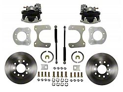 LEED Brakes Rear Disc Brake Conversion Kit with Vented Rotors; Zinc Plated Calipers (93-98 Jeep Grand Cherokee ZJ)