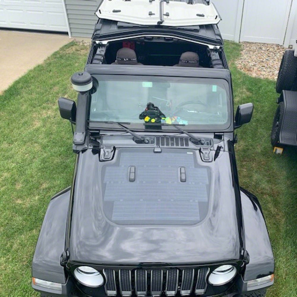 LensunSolar Jeep Wrangler Hood Solar Panel Complete Kit; 90-Watt 90FX2 ...