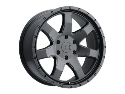 Level 8 Wheels Slam Matte Black 6-Lug Wheel; 17x8.5; -12mm Offset (03-09 4Runner)