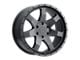 Level 8 Wheels Slam Matte Black 6-Lug Wheel; 17x8.5; -12mm Offset (03-09 4Runner)