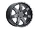 Level 8 Wheels Slam Matte Black 6-Lug Wheel; 17x8.5; -12mm Offset (10-24 4Runner)