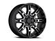 Level 8 Wheels Slingshot Gloss Black Machined 6-Lug Wheel; 17x8.5; -10mm Offset (03-09 4Runner)