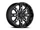 Level 8 Wheels Slingshot Gloss Black Machined 6-Lug Wheel; 17x8.5; 10mm Offset (03-09 4Runner)