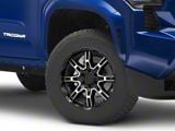 Level 8 Wheels Slingshot Gloss Black Machined 6-Lug Wheel; 18x9; 18mm Offset (2024 Tacoma)