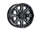 Level 8 Wheels Slingshot Gloss Black with Machined Face 6-Lug Wheel; 20x11.5; -44mm Offset (22-24 Bronco Raptor)
