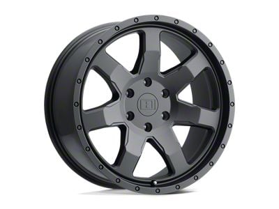 Level 8 Wheels Slam Matte Black Wheel; 17x8.5; -24mm Offset (99-04 Jeep Grand Cherokee WJ)