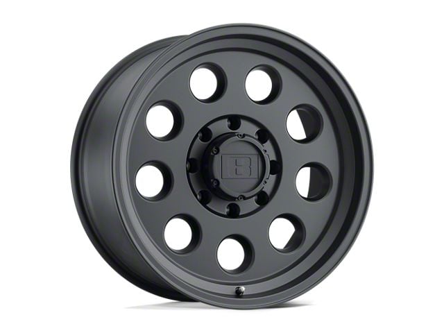 Level 8 Wheels Hauler Matte Black Wheel; 17x8.5 (07-18 Jeep Wrangler JK)