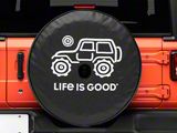 Life is Good Native Off-Road Spare Tire Cover with Camera Opening; 32-Inch Tire Cover (18-24 Jeep Wrangler JL)