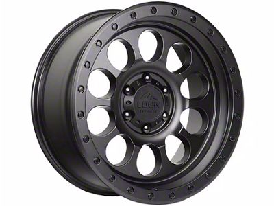 Lock Off-Road 50Cal Matte Black with Matte Black Ring 6-Lug Wheel; 20x9; 0mm Offset (04-15 Titan)