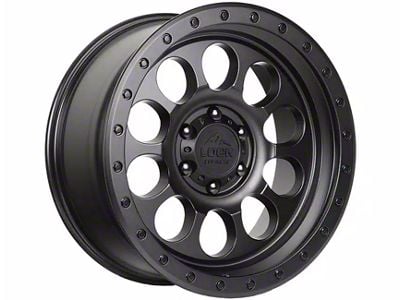 Lock Off-Road 50Cal Matte Black with Matte Black Ring 6-Lug Wheel; 20x9; -12mm Offset (04-15 Titan)